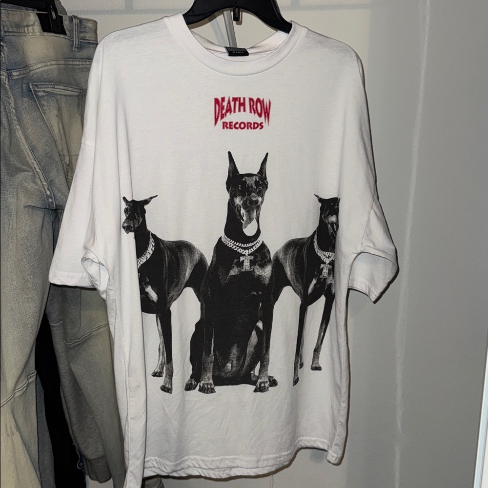 White Death Row Records Graphic T-Shirt